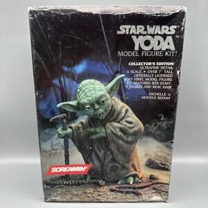 1992 Star Wars Yoda Vinyl Model Kit Screamin Products Open Box Complete New